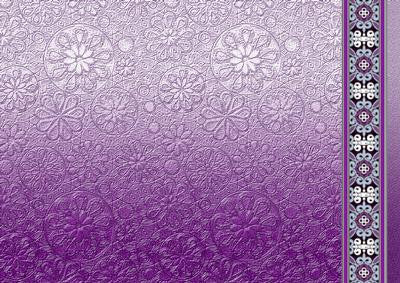 Using Purple Floral Paper on Scrapbook Pages