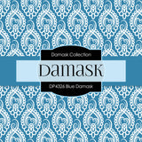 Blue Damask Digital Paper DP4326 - Digital Paper Shop