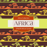 African Sunset Digital Paper DP6678 - Digital Paper Shop