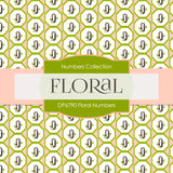 Floral Numbers Digital Paper DP6790 - Digital Paper Shop