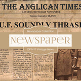 Vintage News Digital Paper DP1417 - Digital Paper Shop