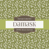 Brown Damask Digital Paper DP4951 - Digital Paper Shop