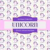 Unicorn Numbers Digital Paper DP6767 - Digital Paper Shop