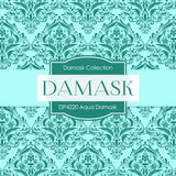 Aqua Damask Digital Paper DP4220A - Digital Paper Shop
