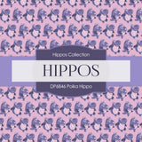 Polka Hippo Digital Paper DP6846 - Digital Paper Shop