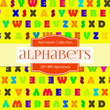 Alphabets Digital Paper DP1499 - Digital Paper Shop