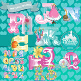 Princess Alphabets Digital Paper DP2733 - Digital Paper Shop - 4