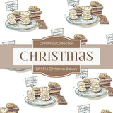 Christmas Bakery Digital Paper DP1516 - Digital Paper Shop