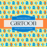 Cartoon Numbers Digital Paper DP6760 - Digital Paper Shop