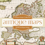 Antique Maps Digital Paper DP403 - Digital Paper Shop