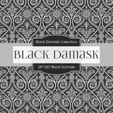 Black Damask Digital Paper DP1267 - Digital Paper Shop