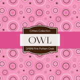 Pink Pattern Owls Digital Paper DP898A - Digital Paper Shop