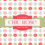 Chic Rose Digital Paper DP617B - Digital Paper Shop - 3