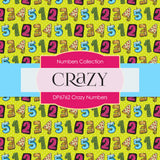 Crazy Numbers Digital Paper DP6762 - Digital Paper Shop
