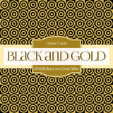 Black and Gold Glitter Digital Paper DP4038 - Digital Paper Shop