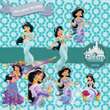 Princess Jasmine Digital Paper DP3240 - Digital Paper Shop
