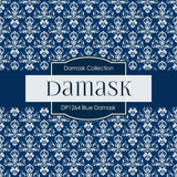 Blue Damask Digital Paper DP1264 - Digital Paper Shop