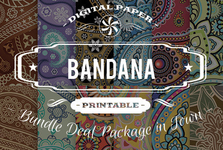 Digital Papers - Bandana Papers Bundle Deal - Digital Paper Shop