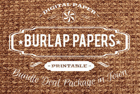 Digital Papers - Burlap Papers Bundle Deal - Digital Paper Shop