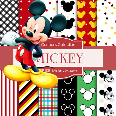 DISNEY ViNTAGE MICKEY MOUSE - SCRAPBooK PaPER 12x12 - Use for