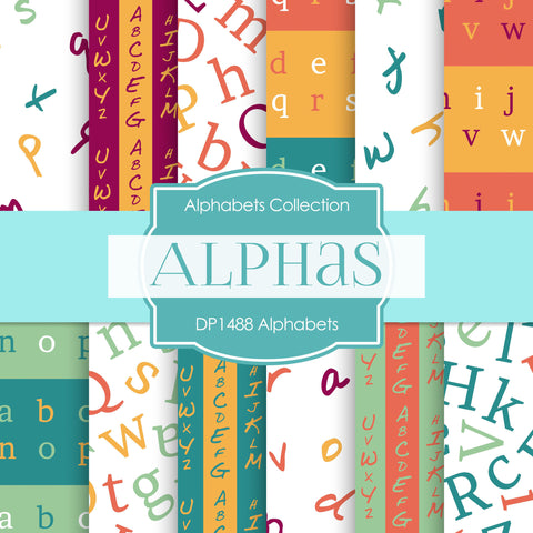 Alphabets Digital Paper DP1488 - Digital Paper Shop
