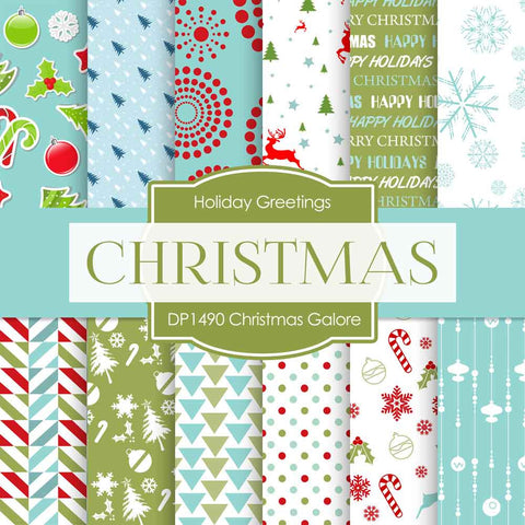 Christmas Galore Digital Paper DP1490 - Digital Paper Shop