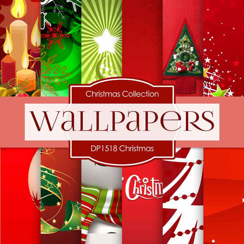 Christmas Wallpapers Digital Paper DP1518A - Digital Paper Shop
