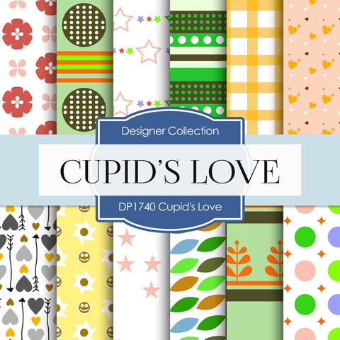 Cupid's Love Digital Paper DP1740 - Digital Paper Shop