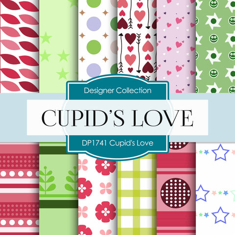 Cupid's Love Digital Paper DP1741 - Digital Paper Shop