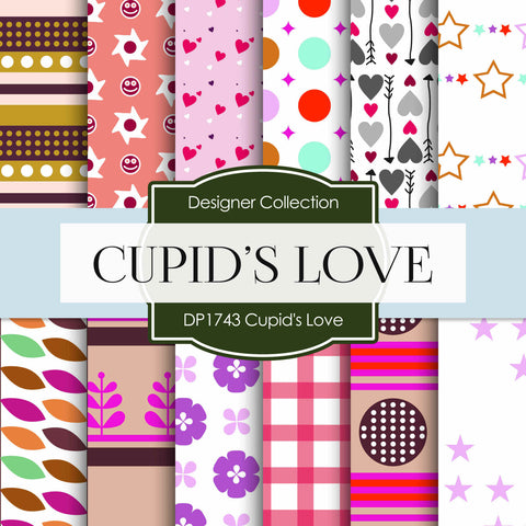 Cupid's Love Digital Paper DP1743 - Digital Paper Shop