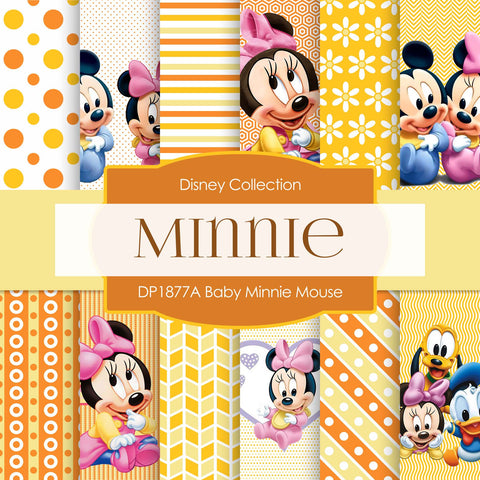 Baby Minnie Mouse Digital Paper DP1877A - Digital Paper Shop