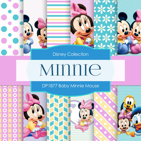 Baby Minnie Mouse Digital Paper DP1877 - Digital Paper Shop