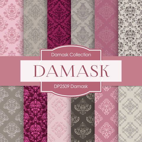 Damask Digital Paper DP2509 - Digital Paper Shop