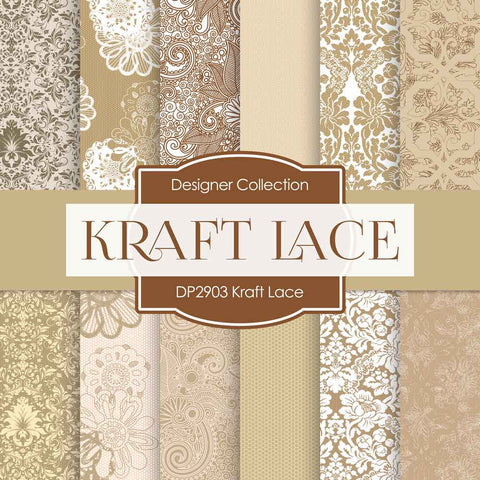 Kraft Lace Paper DP2903 - Digital Paper Shop