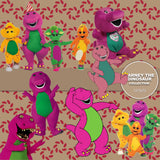 Barney The Dinosaur Digital Paper DP3670 - Digital Paper Shop - 2