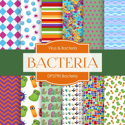 Bacteria Digital Paper DP3790A - Digital Paper Shop - 1