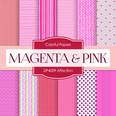 Affection Magenta Pink Digital Paper DP4009 - Digital Paper Shop