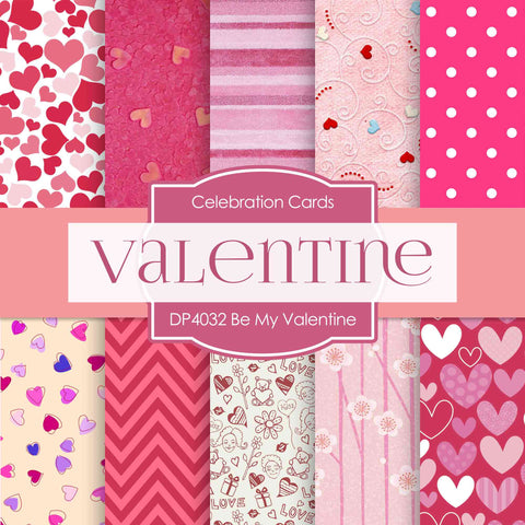 Be My Valentine Digital Paper DP4032 - Digital Paper Shop