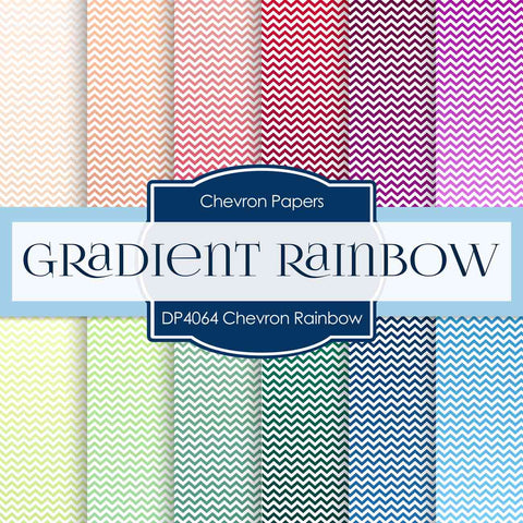 Chevron Rainbow Digital Paper DP4064 - Digital Paper Shop