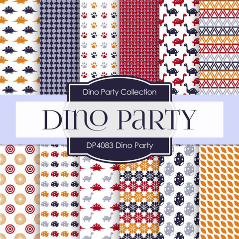 Dino Party Digital Paper DP4083 - Digital Paper Shop