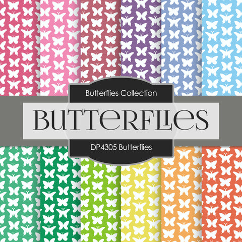 Butterflies Digital Paper DP4305A - Digital Paper Shop