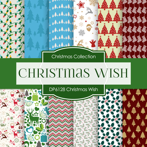 Christmas Wish Digital Paper DP6128A - Digital Paper Shop