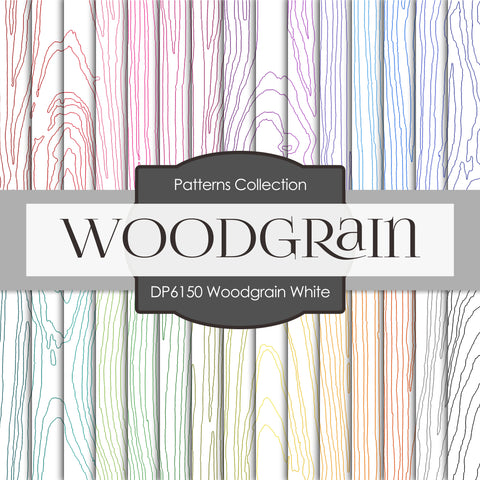 Woodgrain White Digital Paper DP6150A - Digital Paper Shop