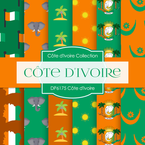 Côte d'Ivoire Digital Paper DP6175 - Digital Paper Shop