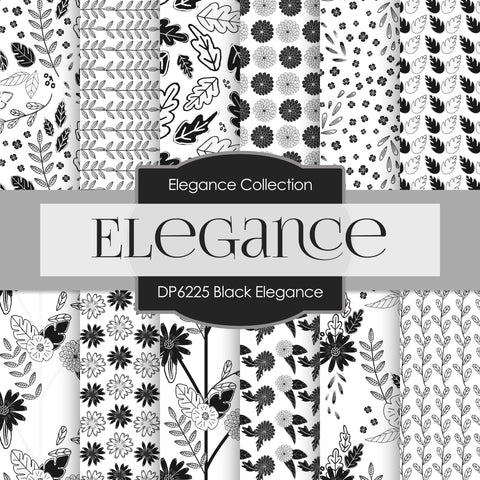 Black Elegance Digital Paper DP6225B - Digital Paper Shop