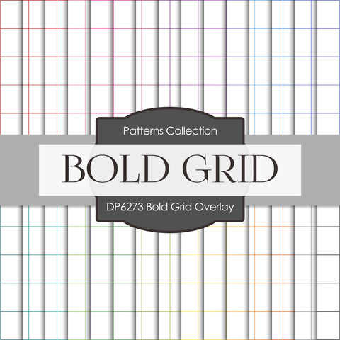 Bold Grid Overlay Digital Paper DP6273A - Digital Paper Shop