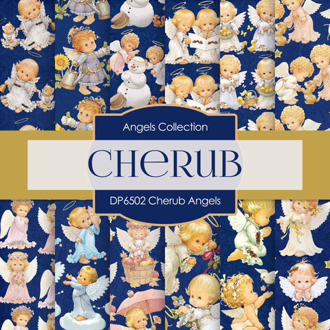 Cherub Angels Digital Paper DP6502 - Digital Paper Shop
