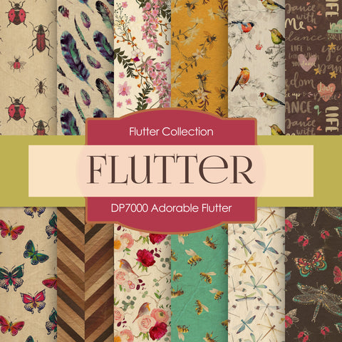 Adorable Flutter Digital Paper DP7000 - Digital Paper Shop