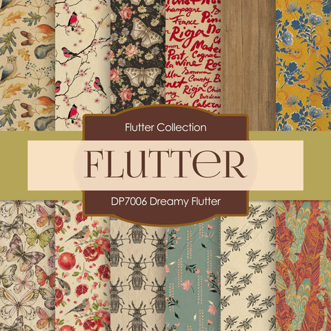 Dreamy Flutter Digital Paper DP7006B - Digital Paper Shop