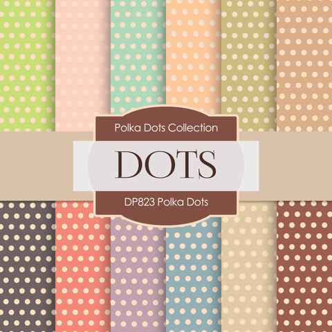 Polka Dots Digital Paper DP823 - Digital Paper Shop - 1